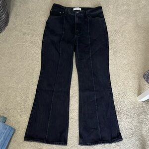 abercrombie and fitch high waisted flare jean